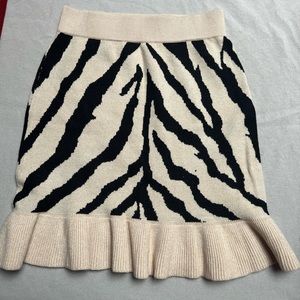 Free People Zebra Print Knit Skirt